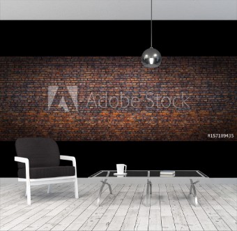 Picture of Grunge brick wall old brickwork panoramic view